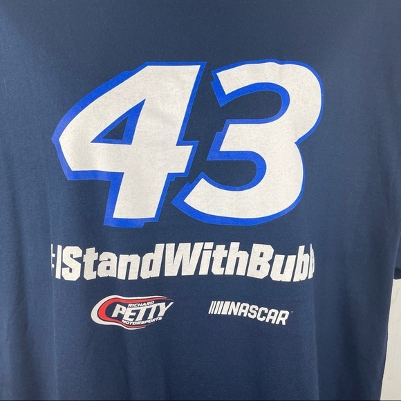NASCAR I Stand with Bubba 43 Bubba Wallace Crew Neck Shirt Plus Size 2XL - Picture 3 of 7